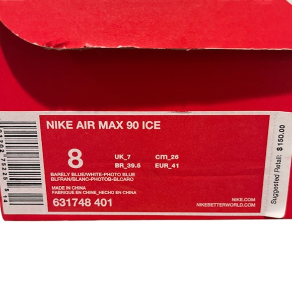 2013 NIKE Air Max 90 Ice Pack 631748 401 - Picture 3 of 10